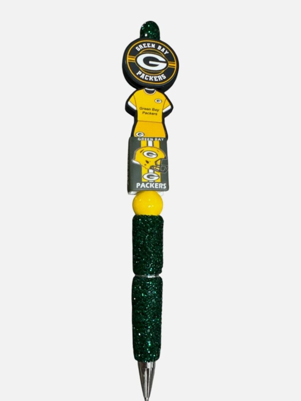 Green Bay Packers Glitter Pen with Team Logo